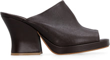 Load image into Gallery viewer, Stack leather mules
