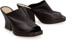 Load image into Gallery viewer, Stack leather mules
