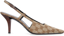 Load image into Gallery viewer, GG Supreme fabric slingback pumps
