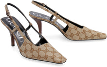 Load image into Gallery viewer, GG Supreme fabric slingback pumps
