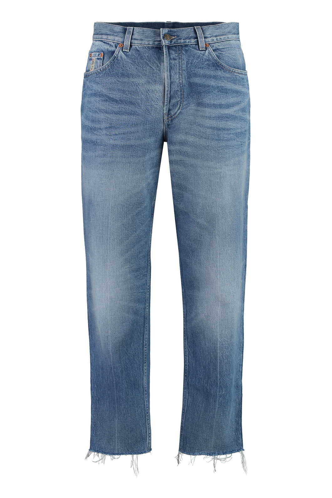 5-pocket straight-leg jeans