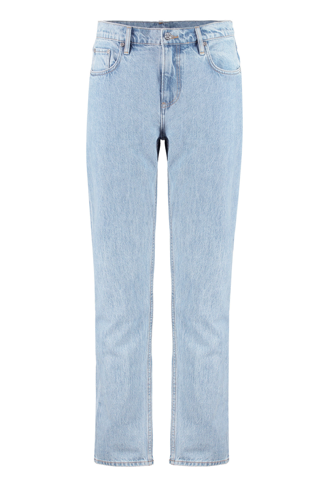 5-pocket straight-leg jeans