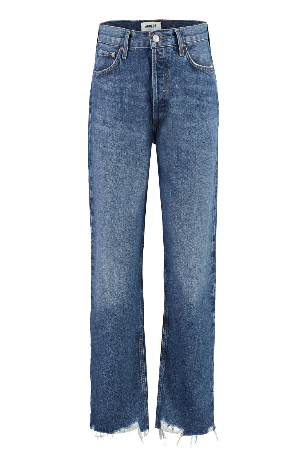 5-pocket straight-leg jeans