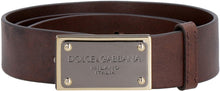 Load image into Gallery viewer, Leather belt with buckle
