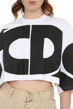 Load image into Gallery viewer, Logo print cropped t-shirt
