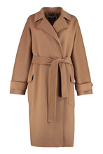 Load image into Gallery viewer, Belted wool cloth coat
