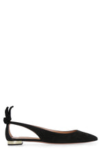 Load image into Gallery viewer, Bow Tie Ballet suede ballet flats
