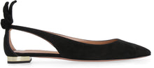 Load image into Gallery viewer, Bow Tie Ballet suede ballet flats
