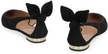 Load image into Gallery viewer, Bow Tie Ballet suede ballet flats

