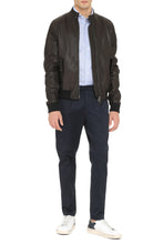 Load image into Gallery viewer, Lambskin bomber jacket

