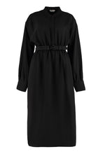 Load image into Gallery viewer, Belted silk dress
