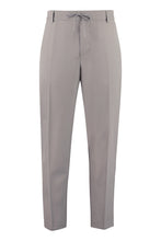 Load image into Gallery viewer, Wool-blend trousers with drawsting at waist
