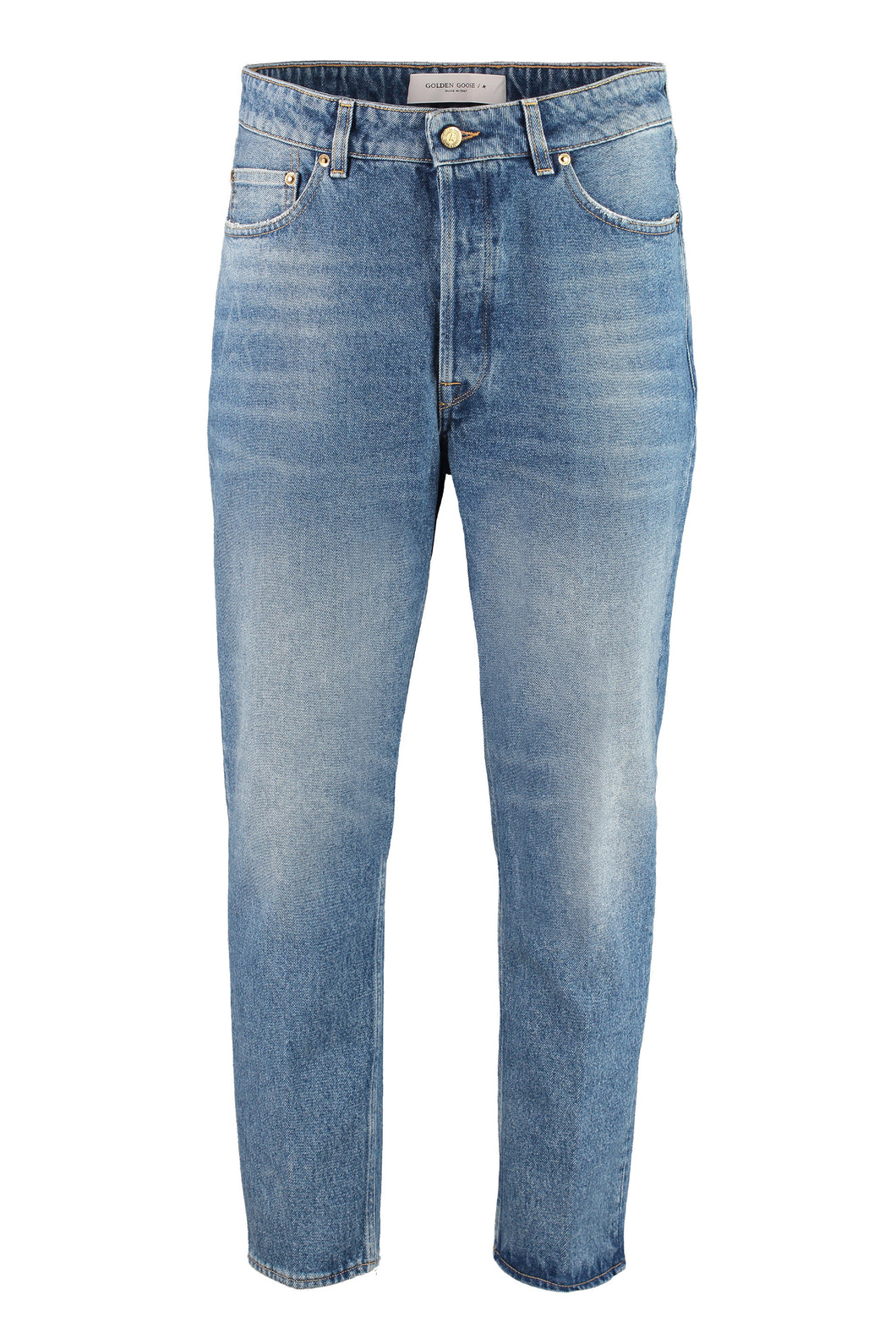 5-pocket straight-leg jeans