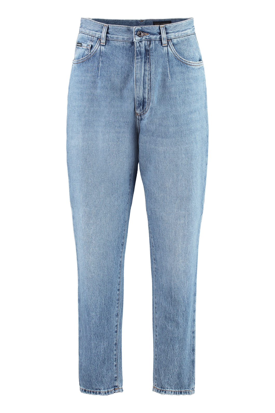 5-pocket straight-leg jeans