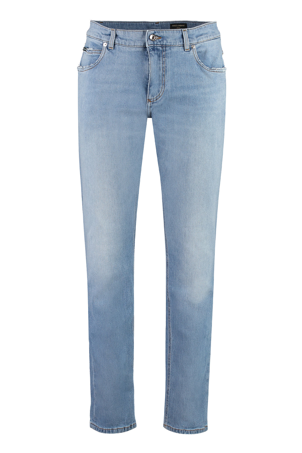 5-pocket straight-leg jeans