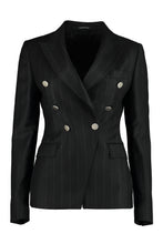 Load image into Gallery viewer, Pinstripe double breasted blazer
