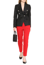 Load image into Gallery viewer, Pinstripe double breasted blazer
