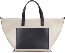 Load image into Gallery viewer, Canvas and leather handbag
