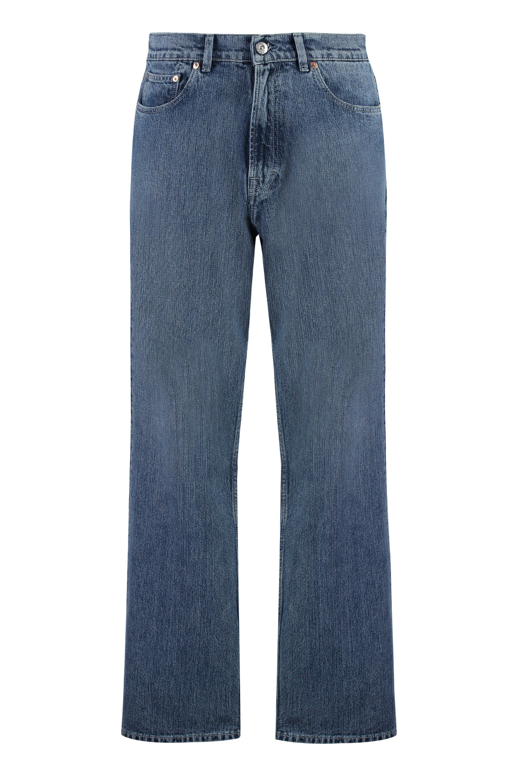 5-pocket straight-leg jeans