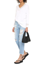 Load image into Gallery viewer, Cotton V-neck sweater
