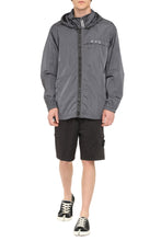 Load image into Gallery viewer, Hooded long nylon windbreaker
