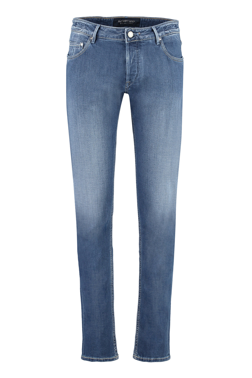 5-pocket straight-leg jeans