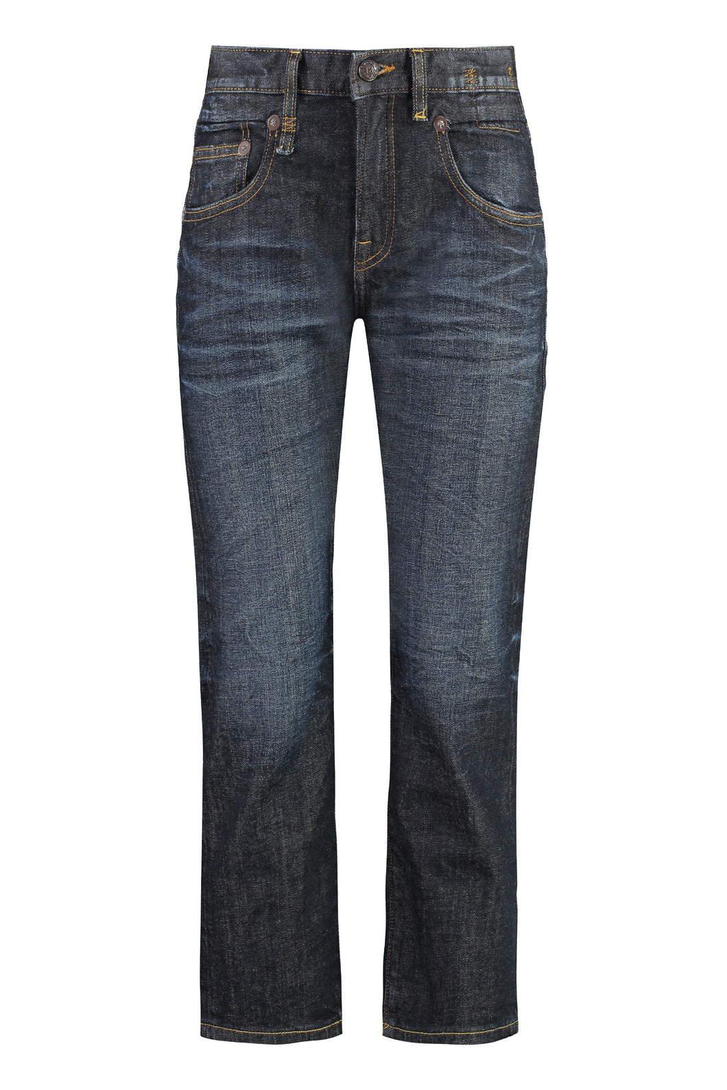 5-pocket straight-leg jeans